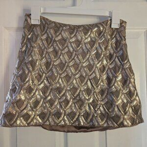 Forever 21 Gold Sequined Skirt